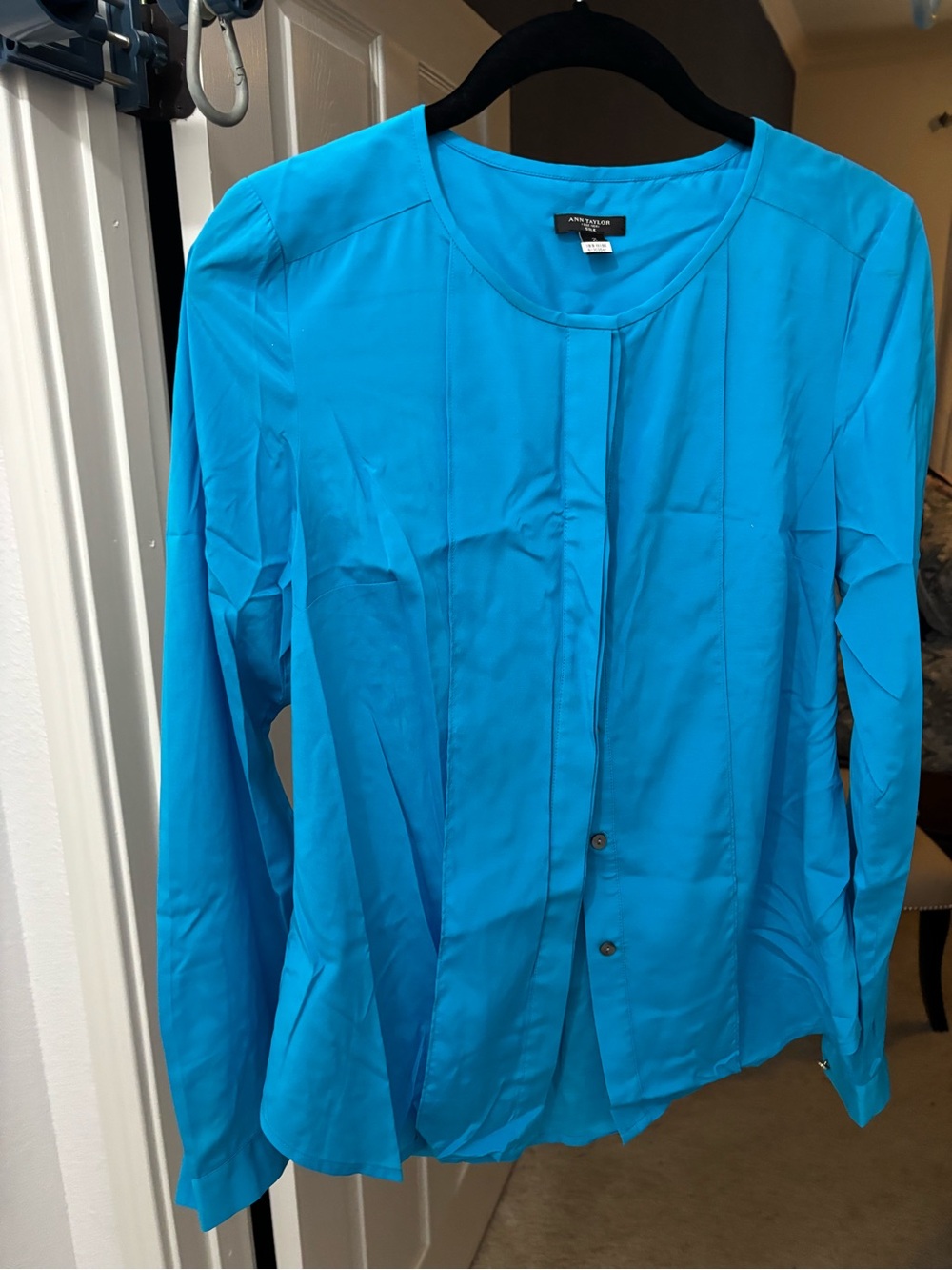 Ann Taylor Turquoise Blue Long-Sleeve Blazer Jacket